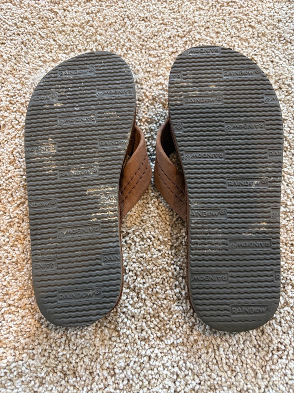 GUC Kids Premier Leather 1” Strap Flip Flops in Espresso Sz 13/1 - Picture 3 of 9